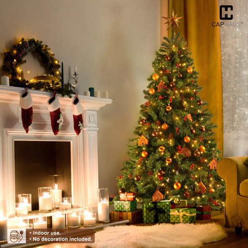 Full Artificial Holiday Pre-Lit Christmas Tree, 4.5ft / 6ft / 7.5ft Full Artificial Holiday Pre-Lit Christmas Tree, 4.5ft / 6ft / 7.5ft