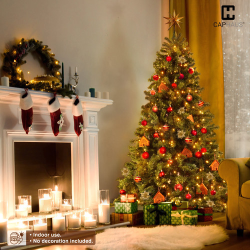 Full Artificial Pre-lit Christmas Tree with Lights, 4.5ft / 6ft / 7.5ft Full Artificial Pre-lit Christmas Tree with Lights, 4.5ft / 6ft / 7.5ft