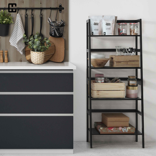 4-Tier Bamboo Open Storage Ladder Shelf, 3 Colors