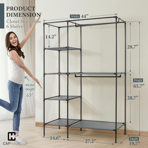 Heavy Duty 44/55/67-Inch 16MM Steel Clothing Rack with Cover Heavy Duty 44/55/67-Inch 16MM Steel Clothing Rack with Cover