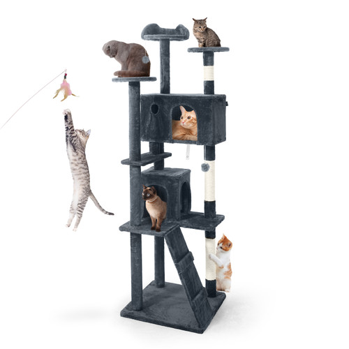 74" Cat Tree with Multi-Level Design for Climbing & Lounging 74" Cat Tree with Multi-Level Design for Climbing & Lounging