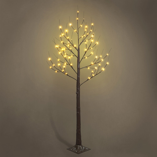 4/ 6/ 8 Feet, 48/ 72/ 96 inch Full Brown Twinkling Birch Tree w/ LED Lights 4/ 6/ 8 Feet, 48/ 72/ 96 inch Full Brown Twinkling Birch Tree w/ LED Lights