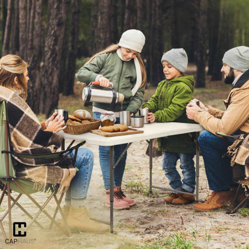 Heavy Duty Portable Fold Up Table w/ Carrying Handle, 3 Sizes