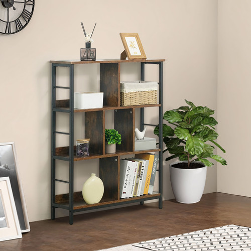 Cube Storage Organizer, 3 Tier Industrial Open Shelf Bookcase, 7-cube / 8-cube Cube Storage Organizer, 3 Tier Industrial Open Shelf Bookcase, 7-cube / 8-cube