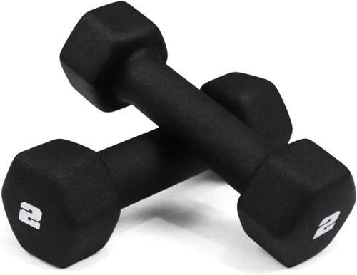 Black Neoprene Dumbbells wih Anti-slip Grip & Anti-roll Hexagon Shape, Multiple Sizes Black Neoprene Dumbbells wih Anti-slip Grip & Anti-roll Hexagon Shape, Multiple Sizes