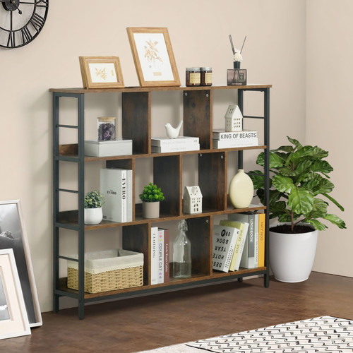 Cube Storage Organizer, 3 Tier Industrial Open Shelf Bookcase, 10-cube Cube Storage Organizer, 3 Tier Industrial Open Shelf Bookcase, 10-cube