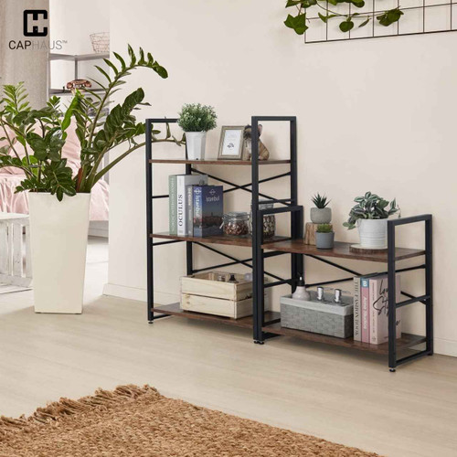 3-Tier Vertical Industrial Bookshelf