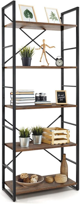 5-Tier Vertical Industrial Bookshelf 5-Tier Vertical Industrial Bookshelf