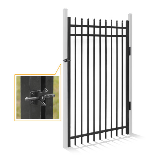 6FT Height X 4FT Width Heavy Duty Pinnacle Fence Gate with Lock Attachment, Multiple Options 6FT Height X 4FT Width Heavy Duty Pinnacle Fence Gate with Lock Attachment, Multiple Options
