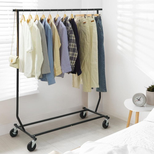 Heavy Duty Clothes Rack with Wheels and Extendable Rods, Multiple Options Heavy Duty Clothes Rack with Wheels and Extendable Rods, Multiple Options