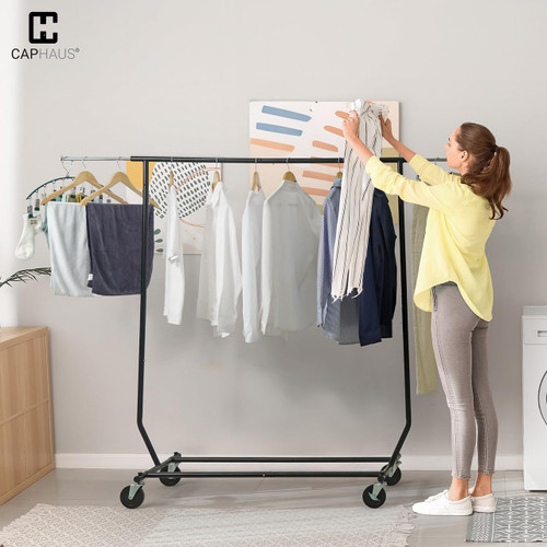 Heavy Duty Clothes Rack with Wheels and Extendable Rods, Multiple Options Heavy Duty Clothes Rack with Wheels and Extendable Rods, Multiple Options