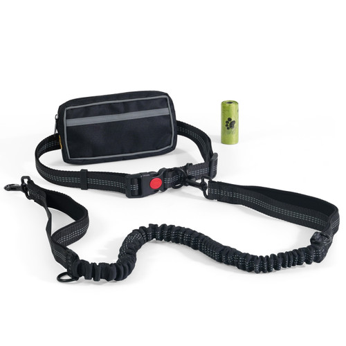 Hands Free Dog Leash with Zipper Pouch