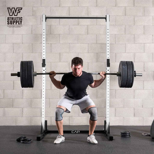 Squat Stand with J-Hooks & Pull up bar, Safety Spotter Arms, Plate Holder & Half Rack Conversion Kit Attachments Available