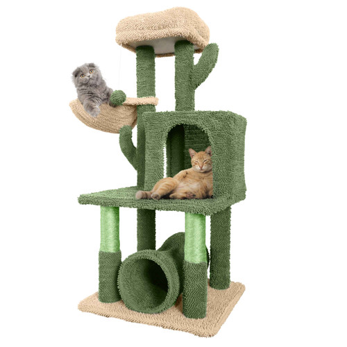 Cactus Cat Tree for Large Cats & Kittens with Multi-Level Structure, Multiple Styles