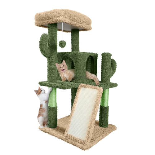 Cactus Cat Tree for Large Cats & Kittens with Multi-Level Structure, Multiple Styles