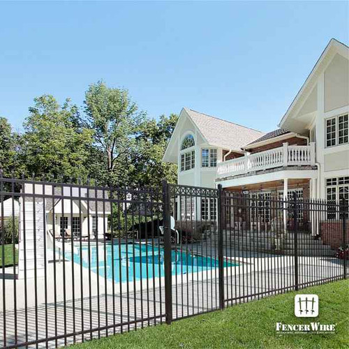 6FT Height x 4FT Width Heavy Duty Flat Top X-Pattern Decorative Fence Gate, Multiple Options