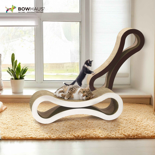 Cat Scratcher Lounger with Reversible Five-Layer Cardboard Design, Infinity Shape
