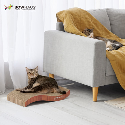 CAPHAUS Cat Scratcher Lounger, Reversible Scratcher, Durable & Long-Lasting, Large Cat Scratching Pad, Cat Scratching Board, Scratch Pad for Indoor Cats, Curved, Brown CAPHAUS Cat Scratcher Lounger, Reversible Scratcher, Durable & Long-Lasting, Large Cat Scratching Pad, Cat Scratching Board, Scratch Pad for Indoor Cats, Curved, Brown