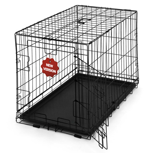30” New Version w/Single Door Foldable Dog Crate Wire Metal Dog Kennel w/Leak-Proof Pan & Protecting Feet & Divider Panel 30” New Version w/Single Door Foldable Dog Crate Wire Metal Dog Kennel w/Leak-Proof Pan & Protecting Feet & Divider Panel