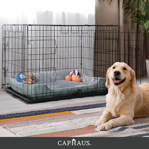 30” New Version w/Single Door Foldable Dog Crate Wire Metal Dog Kennel w/Leak-Proof Pan & Protecting Feet & Divider Panel 30” New Version w/Single Door Foldable Dog Crate Wire Metal Dog Kennel w/Leak-Proof Pan & Protecting Feet & Divider Panel
