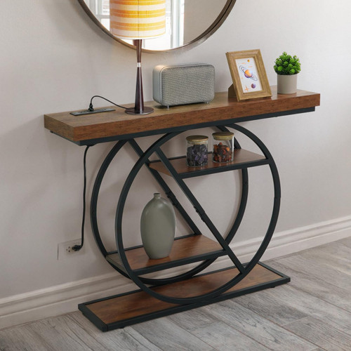 Unique Design Industrial Thick Sofa Console Table