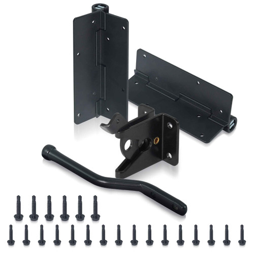Heavy Duty Garden Fence Gate Kit, Metal Gate Lock and Latch for Outdoor Fence Barrier, Fencing Border Accessories