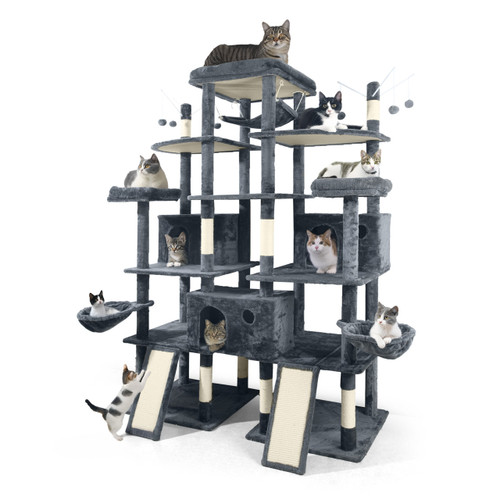 80" Tall Cat Tree, Extra Large Cat Tower with Scratching Posts 80" Tall Cat Tree, Extra Large Cat Tower with Scratching Posts