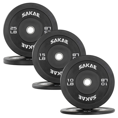 2-Inch Olympic Rubber Bumper Plates, Sets, Multiple Sizes