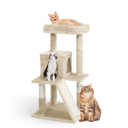 37" Multi-Level Cat Tree for Indoor Cats with Condo & Scratch Posts 37" Multi-Level Cat Tree for Indoor Cats with Condo & Scratch Posts