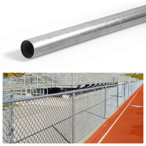 10 FT Dia. 1-5/8" Fencing Top Rail, Galvanized Silver Pipe for Chain Link Fence, Multi-options