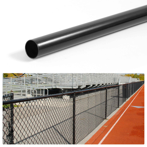 10 FT Dia. 1-5/8" Fencing Top Rail, Black Powder Coated Galvanized Pipe for Chain Link Fence, Multi-options