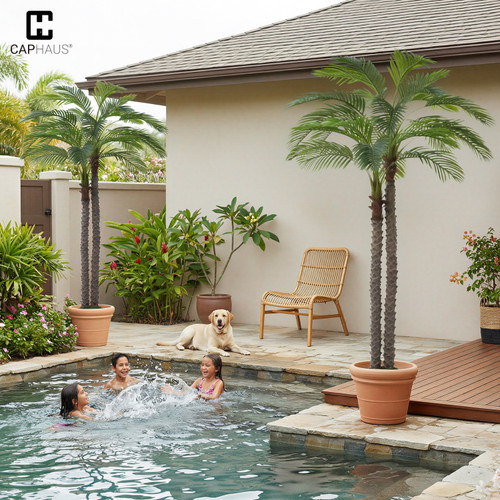 Artificial Phoenix Palm Tree with Black Pot