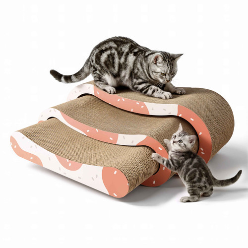 3 in 1 Cat Scratch Board, Reversible Cat Scratcher Lounger for Indoor Cat