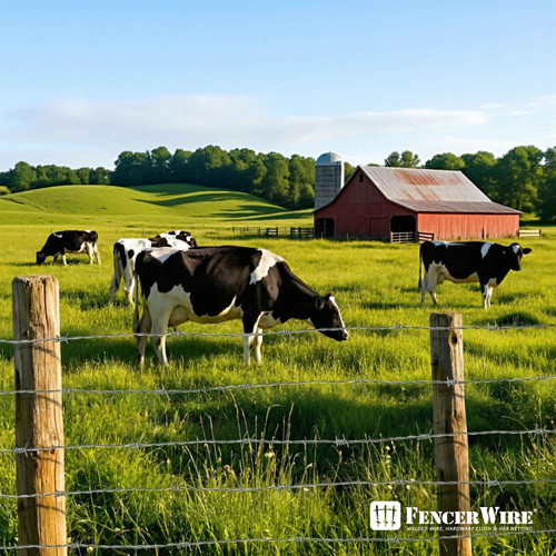 4 Point Barbed Wire with Gloves, 15 Gauge Galvanized Barb Craft Wire