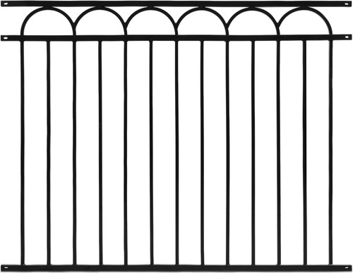Heavy Duty Arc Fence Barrier Panel, 4FT Height X 5FT Width Anti-Rust Metal Fencing Panel