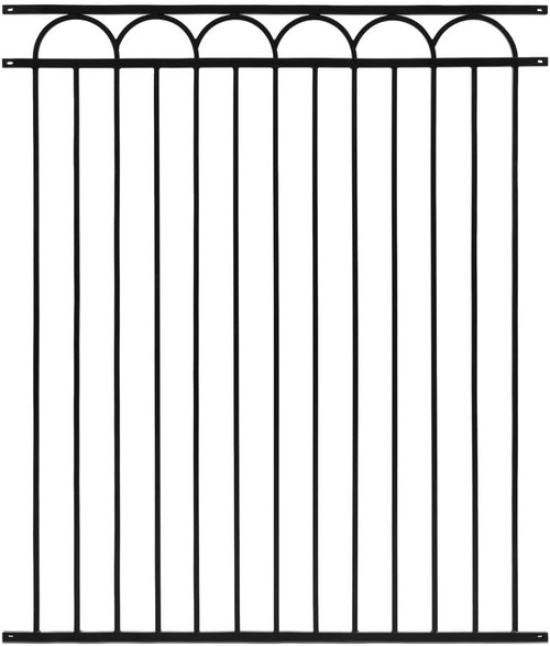 Heavy Duty Arc Fence Barrier Panel, 6FT Height X 5FT Width Anti-Rust Metal Fencing Panel