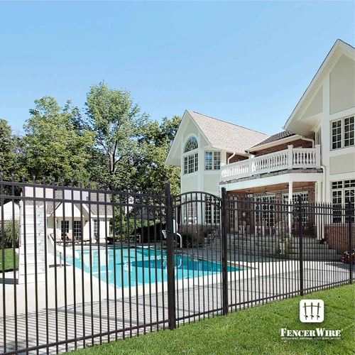 6FT Height X 5FT Width Heavy Duty Arched Decorative Fence Gate with Lock Attachment, Multiple Options