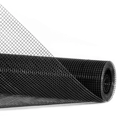 23 Gauge Black Vinyl Coated Welded Fence Wire Roll, with 1/4” x 1/4” Mesh Size, Multiple Options