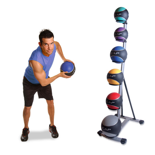 Model using CAP Rubber Medicine Ball Set with Rack Model using CAP Rubber Medicine Ball Set with Rack