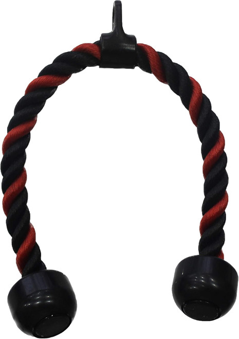 Deluxe Tricep Rope, Black and Red