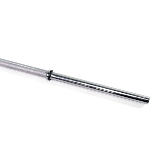 CAP Standard Solid Chromed Bar close-up of handle CAP Standard Solid Chromed Bar close-up of handle