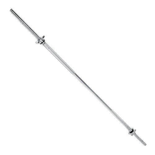 CAP Barbell 60 inches Standard Solid Threaded Bar, 5 ft, Chrome
