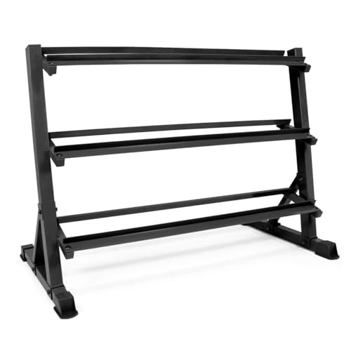 52" 3-Tier Dumbbell Rack for 5-50LB Dumbbells with 1,000LB Capacity 52" 3-Tier Dumbbell Rack for 5-50LB Dumbbells with 1,000LB Capacity