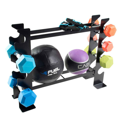 27" 2-Tier Dumbbell Rack for Weights and Accessories with 500LB Capacity