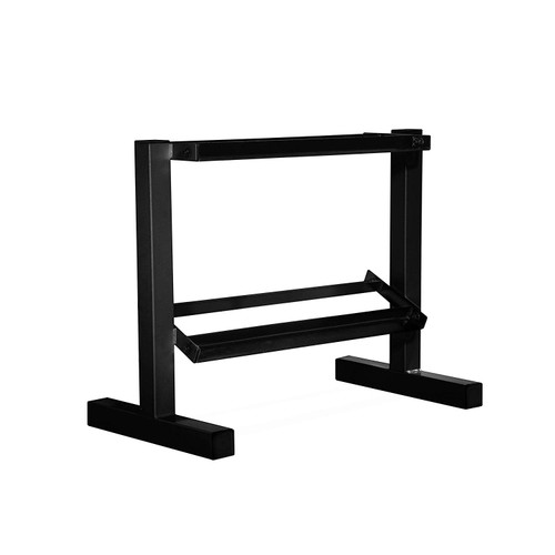 24" 2-Tier Black Dumbbell Rack