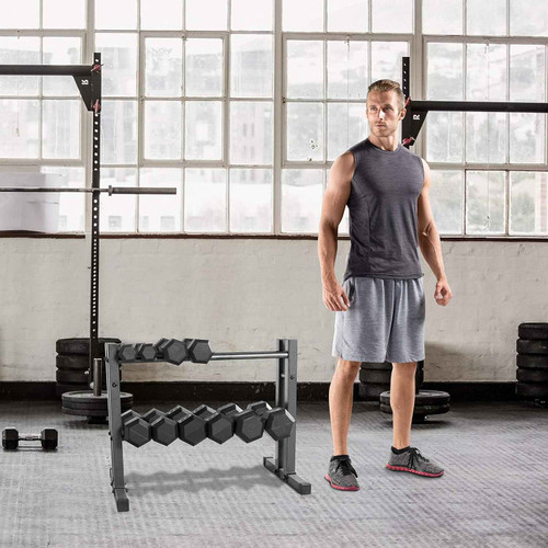 24" 2-Tier Multi-Purpose Steel Storage Rack with 300LB Capacity