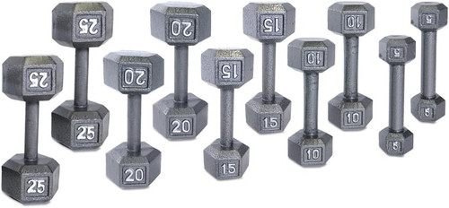 CAP Gray Cast Iron Hex Dumbbell Set with Rack, 150 lb CAP Gray Cast Iron Hex Dumbbell Set with Rack, 150 lb