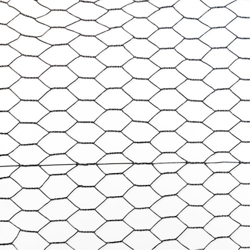 20 Gauge Black Vinyl Coated Poultry Hex Netting with 1 inch Mesh