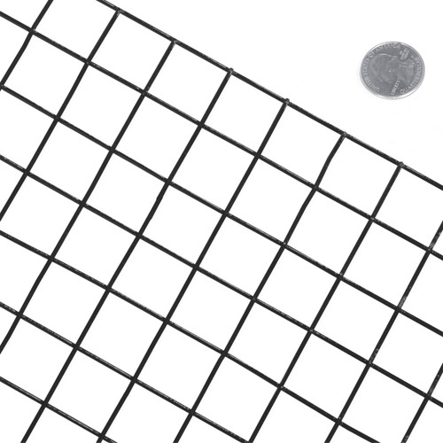 14 Gauge Black Vinyl Coated Welded Wire Mesh Size 1 inch by 1 inch 14 Gauge Black Vinyl Coated Welded Wire Mesh Size 1 inch by 1 inch
