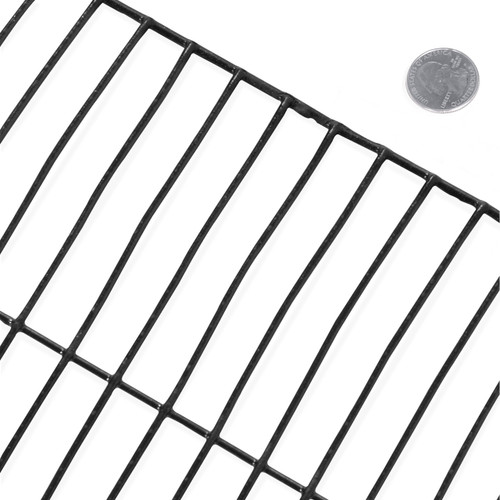 16 Gauge Black Vinyl Coated Welded Wire Mesh Size 0.5 inch by 3 inch (4 ft. x 50 ft.) 16 Gauge Black Vinyl Coated Welded Wire Mesh Size 0.5 inch by 3 inch (4 ft. x 50 ft.)
